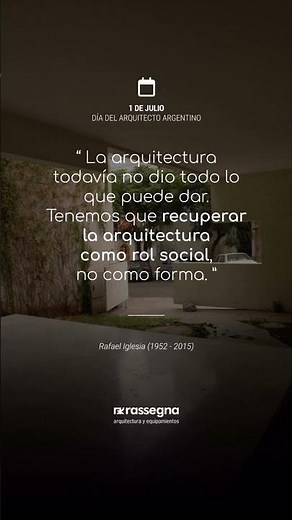 Día del Arquitecto Argentino - Rafael Iglesia