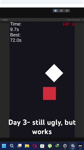 Learning Unity from zero — Day 3 Enemy waves, HP & scoring working 🔴⚪ #gamedev #unity #indiedev