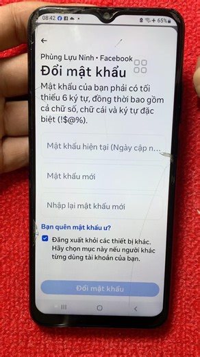 Cách đổi mật khẩu Facebook 2026 trên điện thoại