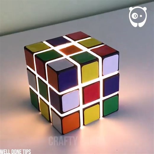 How to make a LED lamp from Rubik’s Cube Credit: Well Done Tips Partner: Well Done Tips FB: https://www.facebook.com/welldonetips/ YT: https://www.youtube.com/channel/UCJF8RIGIyirxgDnHgQfKcLg/ | Crafty School