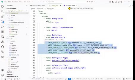 Last night for #GitHubCopilotDevDays I built and deployed a full raffle website to GitHub Pages + Supabase backend in under 20 minutes with the CLI, VS Code, & MCP servers.Code: https://t.co/ftK3zbTi0u
