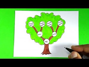 How to Draw a Family Tree Drawing | Easy Project Drawing