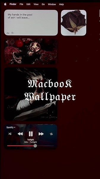 MacBook Customization with Dark Academia Aesthetics