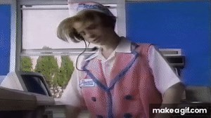 Cha Ching Seth Green 1992 Rally's Hamburgers Commercial on Make a GIF