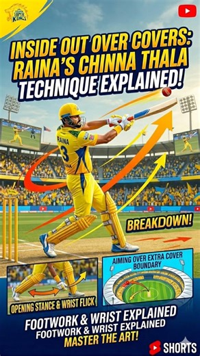 Suresh Raina INSIDE OUT Shot Over Covers 🔥 Step-by-Step Technique