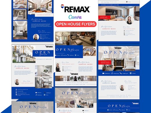 RE/MAX Open House Flyers | Editable Canva Templates (digital Download) - Etsy