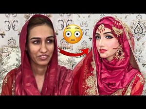 Hijab bridal makeup step by step | color of jutti bridal makeup | makeup transformation