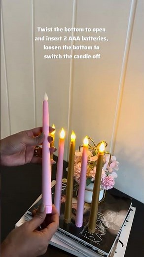 LED Tapered Candle Setup | flamless candle setup #candlelightdinner #thedecorcycle #christmasdecor