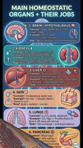 How Your Body Maintains Balance??🧠🫘🫁