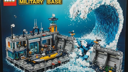 【LEGO实验】隐藏的潜艇基地被海啸淹没！泄洪坝突破极限测试