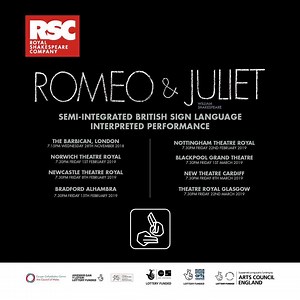 139 reactions · 92 shares | Shakespeare’s story of love at first sight comes to Blackpool with a semi-integrated British Sign language performance. See The RSC’s Romeo and Juliet live on stage on 1 March. | Royal Shakespeare Company | Facebook