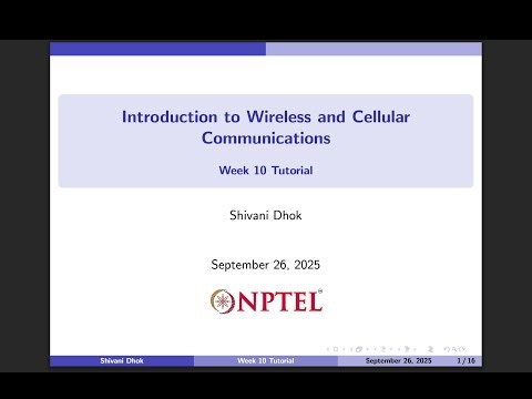 Week 10||Solved Examples: DS-SS & CDMA|| NPTEL ||Wireless & cellular comm