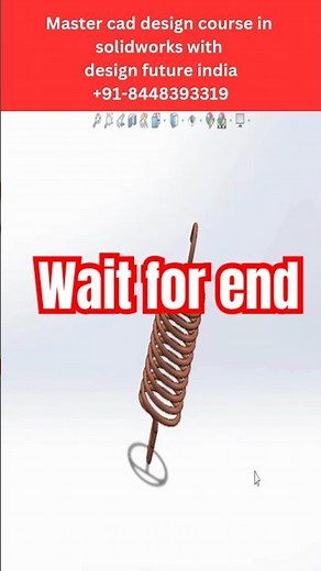 #solidworks | helix spring 3d design in Solidwork | basic to mastery cad design course +8448393319