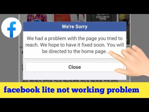 We're Sorry We had a problem with the page you tried to reach problem on Facebook lite | facebook