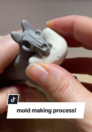 Mold Making Process for Designer Wolf Skull Figures