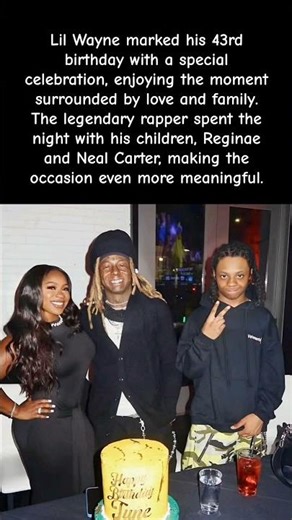 Lil Wayne’s 43rd Birthday Party With His Kids Will Melt Your Heart! #lilwayne #shorts #viralvideo