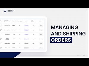 How to Manage and Ship Your Spocket Supplier Orders?