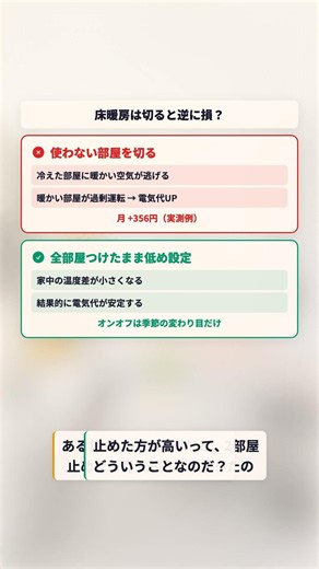 [Ichijo Komuten] Why turning off floor heating in unused rooms actually increases your electric b...