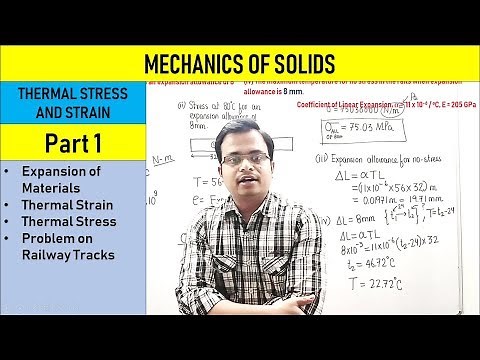 Mechanics of Solids | Thermal Stresses and Strains | Basic Concept |