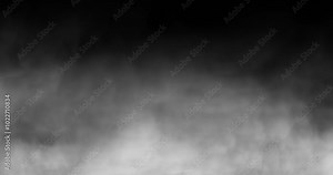 Fog overlay. A captivating, ethereal swirling, mysterious atmosphere, misty fog on black background. 4k loop animation. Immersive VFX element