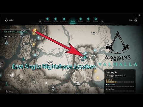 Assassins Creed Valhalla - How to Find the Bullhead Trout for Njal + East Anglia Nightshade Location