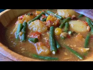 Simple potato curry with long beans, pumpkin & axone || Naga Kitchen