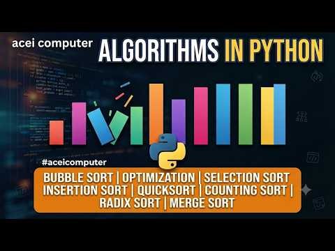 #aceicomputer Optimization sorting Bubble Selection Insertion Quicksort Counting Radix Merge