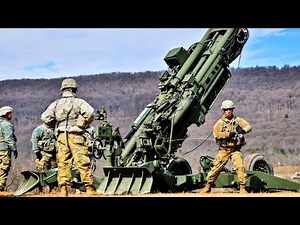 U.S. Army Setup an Attacking Artillery Firing Point to Fire Powerful M777 Howitzer