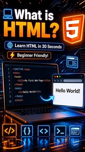 What is HTML? | HTML Explained for Beginners 💻 #shorts #html #codebyfc ‪@Codebyfc‬