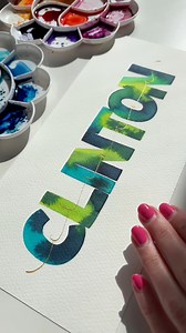 Painting names 💫 #watercolour #lettering #clinton #foryou | Calligraphynstuff