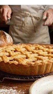 From Fresh Apples to Classic American Apple Pie – Full Lattice Pie Baking Process #cooking #food