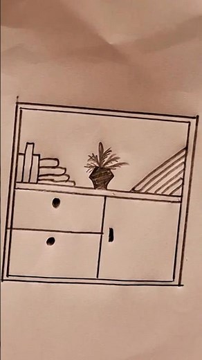 How to draw a bookshelf #art #viralvideo #shorts #youtubeshorts