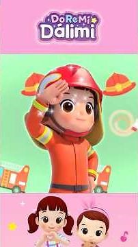 Fire! 🔥 Firefighter Training 🧑‍🚒🚒 | DoReMi Dálimi 🌙 Nursery Rhyme 💛 Animation 🎹 Song #shorts
