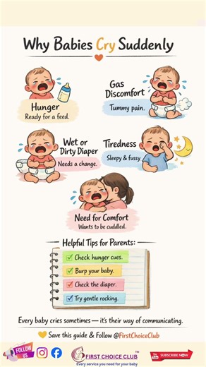 5 reasons babies cry suddenly 👶