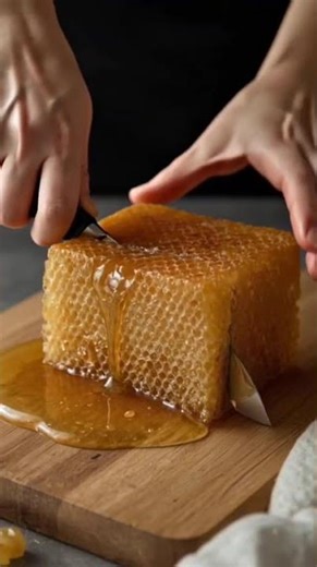 ASMR Honey comb Cutting #asmr #relaxationasmr #satisfyingasmr #slicing #8KASMR #oddlysatisfying