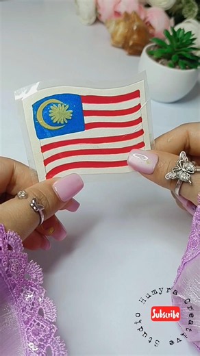 🇲🇾 Malaysia Flag Sticker Drawing ✨ #shorts#viralshorts