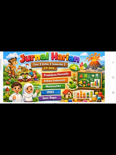 Jurnal Harian Kelas 3 Semester 2 CP-046 Siap Dipakai!