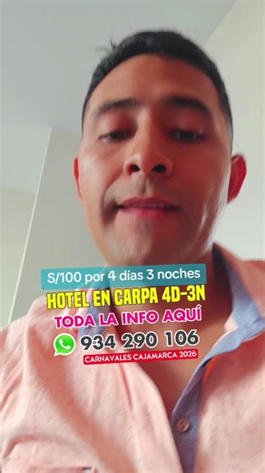 regalamos 50 carpas dobles para dos personas por 100 soles por cuatro días tres noches para los carnavales cajamarca 2026 del 13 al 16 de febrero toda la información comunícate al número que aparece en el video También tenemos bus parrandero de Lima #carnavales #cajamarca