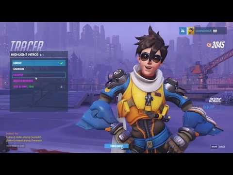 Tracer - Slipstream - Overwatch Legendary Skin Spotlight (all emotes, poses, intros)