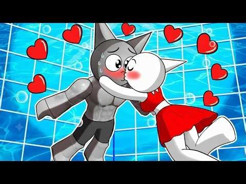 GRAY KISSES Wenda At a Boys Only POOL PARTY in ROBLOX | SprunBlox