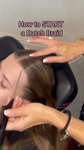 How to START a Dutch Braid - SLOWED DOWN and zoomed in at the start. Hope this helps. SAVE to practice in your own time #dutchbraids #howtobraid #braidtutorial #braidreels #hairappointment #hairservices #hairbraiding #braids #hairtutorial #hairstyletutorial #braidsforgirls #hairtutorial #hairvideos | Claire’s Braid Bar
