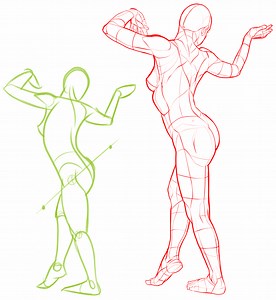Standing Pose Reference Drawing
