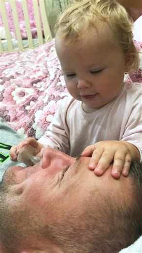 52M views · 936K reactions | Baby puts pacifier in dads mouth #love #family #playday | Poke My Heart | Facebook