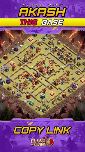Only 1 Star TH16 War Base 2025 Anti 2 Star Anti Root Rider Anti Dragon Clash of Clans 🔥