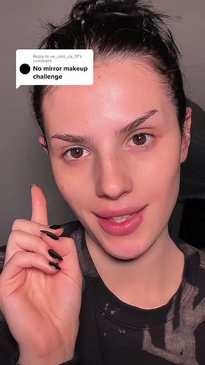 No Mirror Makeup Challenge | Natalie's Hilarious Attempt