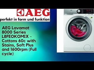 AEG Lavamat 8000 Series L8FEOKOMIX - Cottons 60 w/ Stains and Soft Plus (Full cycle)