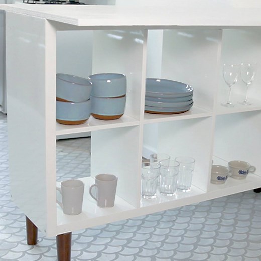 2.9M views · 10K shares | Turn a simple big-box store bookcase into a functional kitchen island! ✨ | Tasty Home | Facebook
