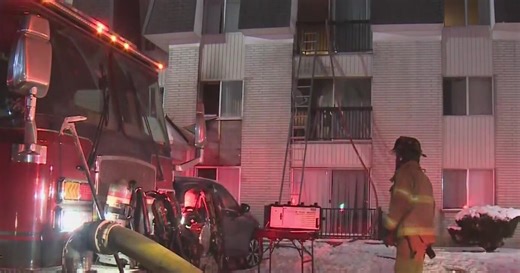 Crews battle apartment fire in Southfield
