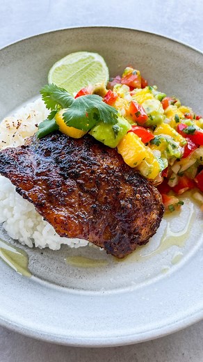 Ronny Lvovski on Instagram: "Blackened Snapper with Mango Salsa… easy, healthy and bursting with flavour. Perfect meal for this incredible Miami weather. I served it with some steamed rice but you can easily keep things Paleo and Whole30 by serving it with some grilled or steamed veggies, plantains or roasted sweet potatoes. It also makes for an incredible taco! . Find the full, printable recipe on my blog www.cookprimalgourmet.com"