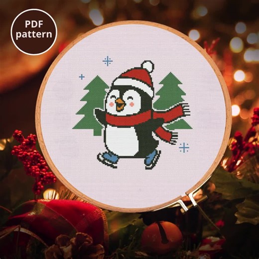 Nativity Cross Stitch Pattern: Holy Family Silhouette (PDF Download)